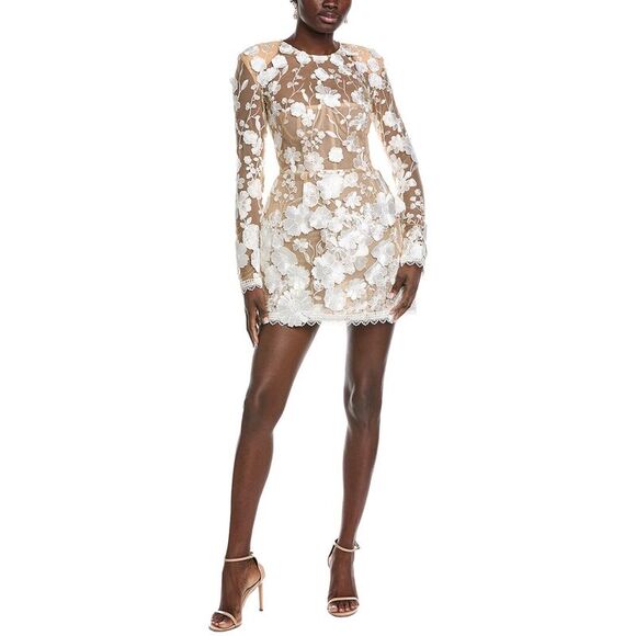 BRONX AND BANCO Dresses & Skirts - Bronx And Banco Womens  Bouquet Floral Mini Dress, Tan